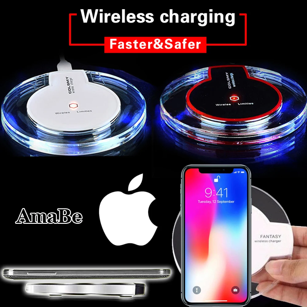 Ультратонкое Беспроводное зарядное устройство Qi для Iphone 8/8 Plus/X/XS/XR/XS Max/ 11 / Pro Max |