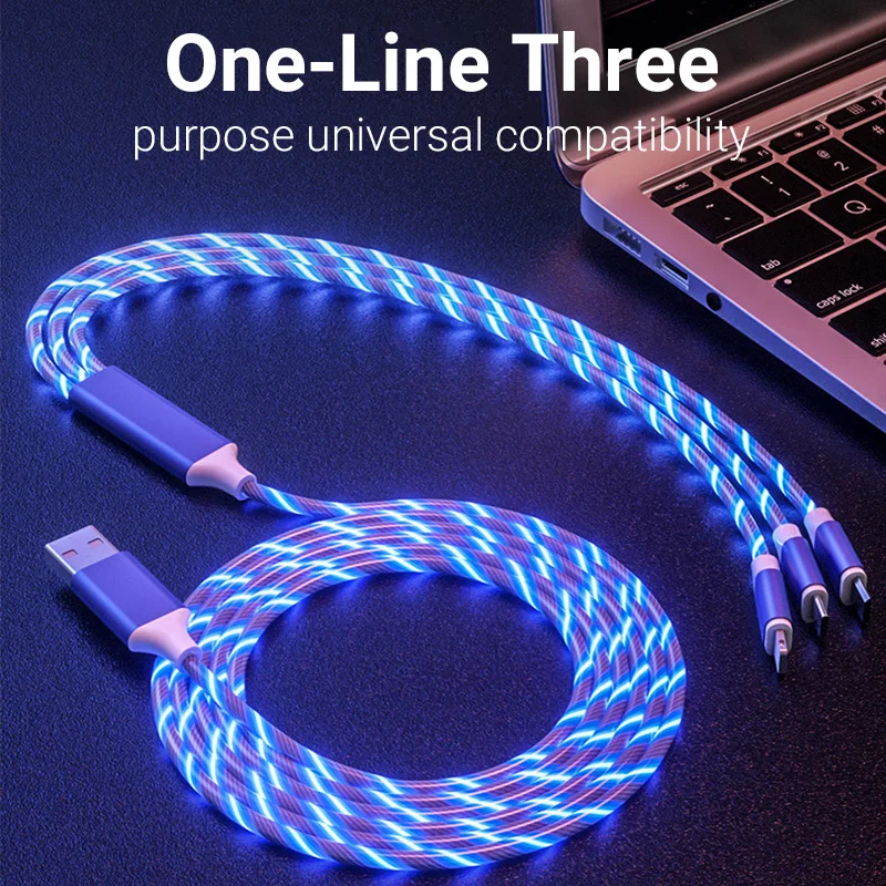 Зарядный кабель USB 3 в 1 для iPhone Android Xiaomi Samsung Huawei Apple iPad Type-C | Мобильные телефоны и
