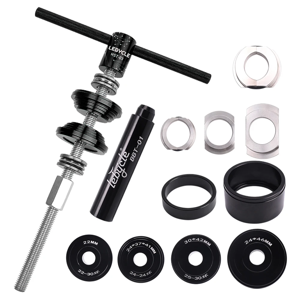 Bicycle Bottom Bracket Install and Removal Tool Set Press Bottom Bracket Extraction Tool for BB86/BB30/BB92/PF30 Repair Tool
Bicycle Bottom Bracket Install and Removal Tool Set Press Bottom Bracket Extraction Tool for BB86/BB30/BB92/PF30 Repair Tool