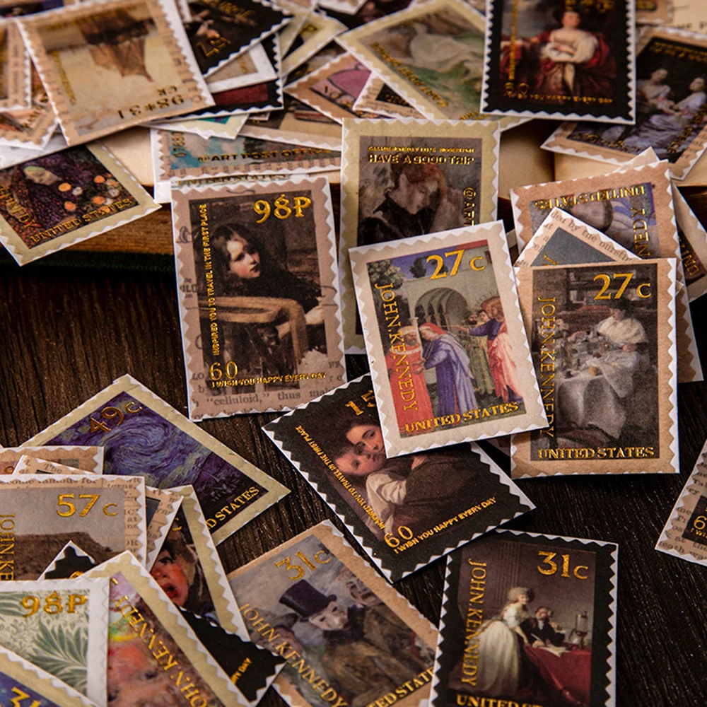 100pcs/set Classical Art Stamp Sticker Vintage Gold Foil Decoration Stickers DIY Collection Scrapbooking Diary Cute Stickers
100pcs/set Classical Art Stamp Sticker Vintage Gold Foil Decoration Stickers DIY Collection Scrapbooking Diary Cute Stickers