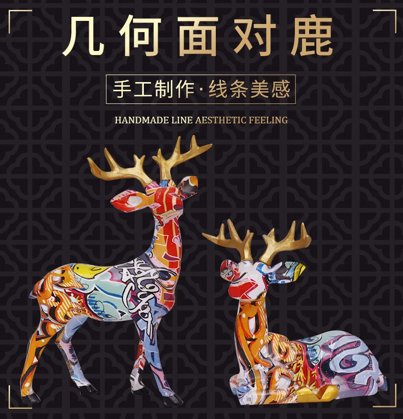 European style deer ornaments Living room TV study office decoration Wedding gift crafts home accessories
European style deer ornaments Living room TV study office decoration Wedding gift crafts home accessories