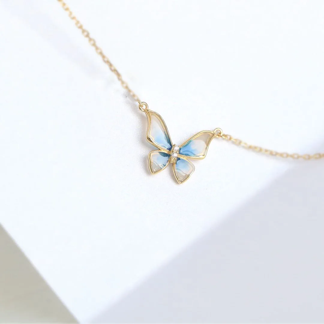 Spring Summer Design Blue Butterfly Pendant Necklace For Girl Gift Jewelry Thin Chian Necklace Hot Selling Drop Shipping
Spring Summer Design Blue Butterfly Pendant Necklace For Girl Gift Jewelry Thin Chian Necklace Hot Selling Drop Shipping