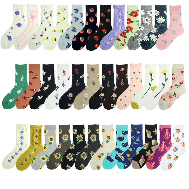 Korean Style Women Funny Socks Art Floar Fruit Animal Happy Kawaii Socks Novelty Harajuku Skarpetki Sokken Cute Chaussette Femme
Korean Style Women Funny Socks Art Floar Fruit Animal Happy Kawaii Socks Novelty Harajuku Skarpetki Sokken Cute Chaussette Femme