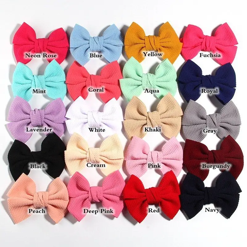 20PCS/lot Colorful Solid Seersucker Waffle Hairpins Bow Knot Boutique Hair Bows Kids Girls Head Wear Hair Clothing Accessories
20PCS/lot Colorful Solid Seersucker Waffle Hairpins Bow Knot Boutique Hair Bows Kids Girls Head Wear Hair Clothing Accessories