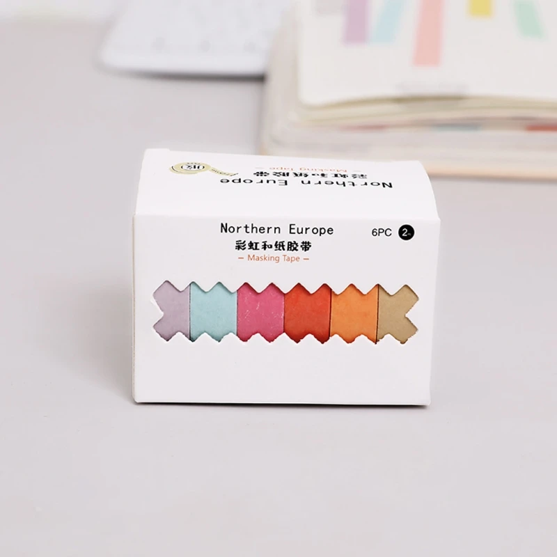 50LA 6 Pcs/Box Solid Color Paper Washi Tape Set Scrapbook Adhesive Sticker DIY Diary Planner Craft Decorative
50LA 6 Pcs/Box Solid Color Paper Washi Tape Set Scrapbook Adhesive Sticker DIY Diary Planner Craft Decorative