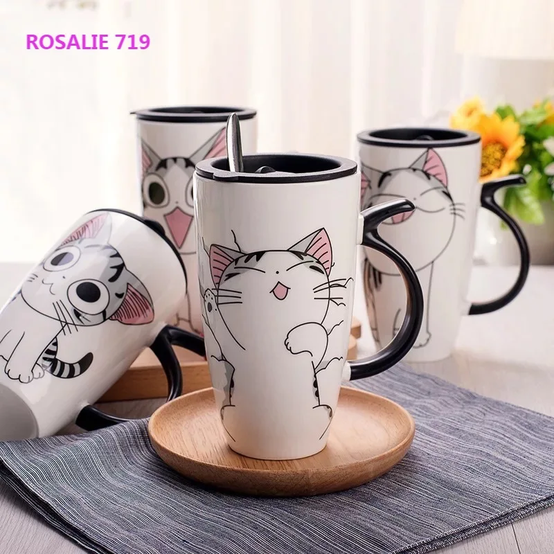 600ml Cute Cat Ceramics Coffee Mug with Lid Large Capacity Animal Mugs Creative Drinkware Coffee Tea Cups Novelty Gifts Milk Cup
600ml Cute Cat Ceramics Coffee Mug with Lid Large Capacity Animal Mugs Creative Drinkware Coffee Tea Cups Novelty Gifts Milk Cup