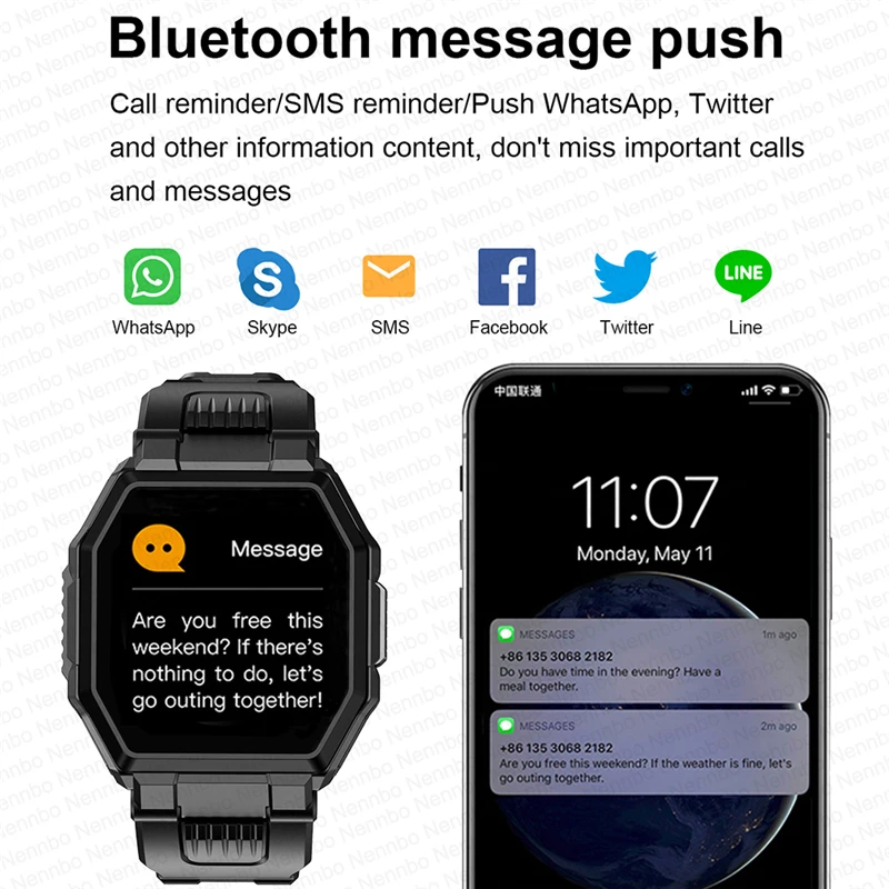 S9 Bluetooth наручные Смарт часы для мужчин полный сенсорный IP67 Водонепроницаемый