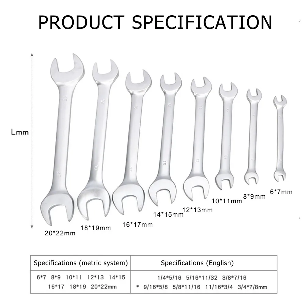 1pc Spanner Premium Forged Steel Thin Open End Wrench Set Ultra-Thin Flat Wrench Tool For Plumbing Tubing Handle Tools
1pc Spanner Premium Forged Steel Thin Open End Wrench Set Ultra-Thin Flat Wrench Tool For Plumbing Tubing Handle Tools