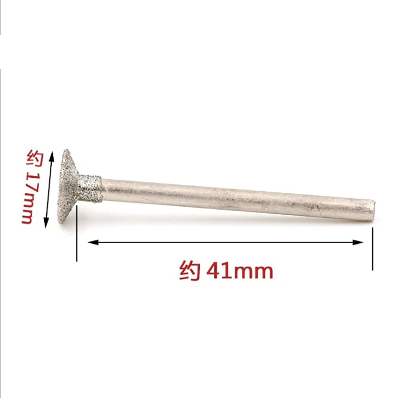 7Pcs 1-8mm Diamond Grinding Head Mounted Points 2.35mm Shank Spherical Concave Jade Carving Burrs for Dremel Rotary Tool