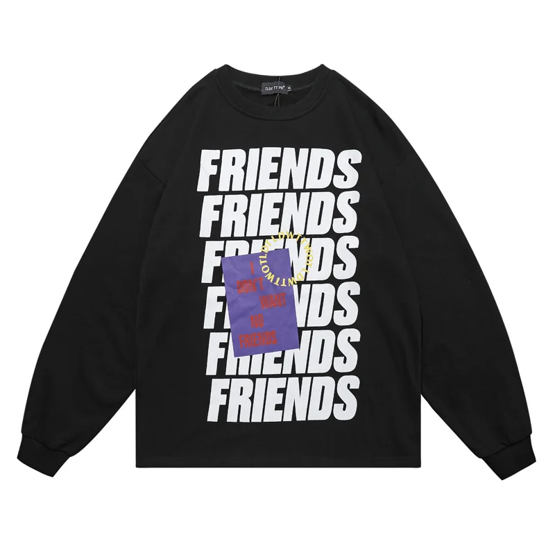 2021 Men Hip Hop Streetwear Oversize T Shirt Letter Print O-Neck T-Shirt Harajuku Cotton Loose Spring Long Sleeve Tshirt Black
2021 Men Hip Hop Streetwear Oversize T Shirt Letter Print O-Neck T-Shirt Harajuku Cotton Loose Spring Long Sleeve Tshirt Black