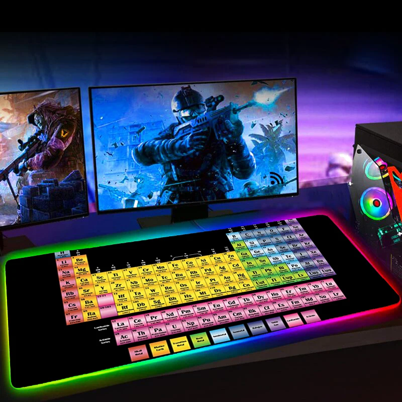 Mouse Pad Periodic Table of Elements RGB Gaming Mause Pad XXL 90X30 Mousepad Keyboard Mat Deskmat Rubber No-slip with Backlit
Mouse Pad Periodic Table of Elements RGB Gaming Mause Pad XXL 90X30 Mousepad Keyboard Mat Deskmat Rubber No-slip with Backlit