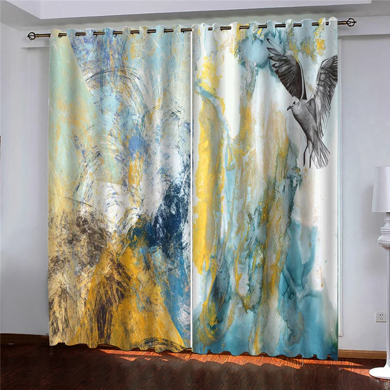 Oil Printing Curtains Blackout Window Curtains For Living Room Bedroom Photo Drapes Silk Custom any size
Oil Printing Curtains Blackout Window Curtains For Living Room Bedroom Photo Drapes Silk Custom any size