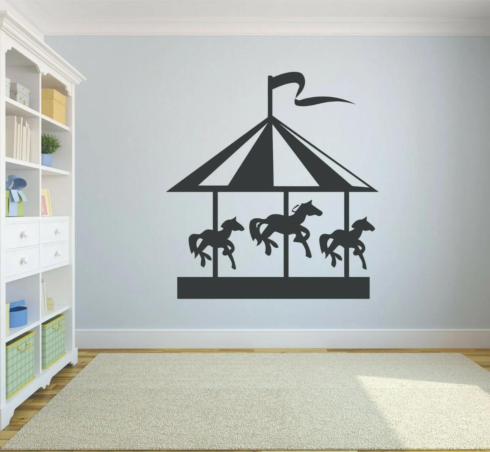 Carousel Wall Decal Ride Horses Amusement Carnival Kids Bedroom Baby Room Nursery Interior Decor Vinyl Window Stickers Art Q390
Carousel Wall Decal Ride Horses Amusement Carnival Kids Bedroom Baby Room Nursery Interior Decor Vinyl Window Stickers Art Q390