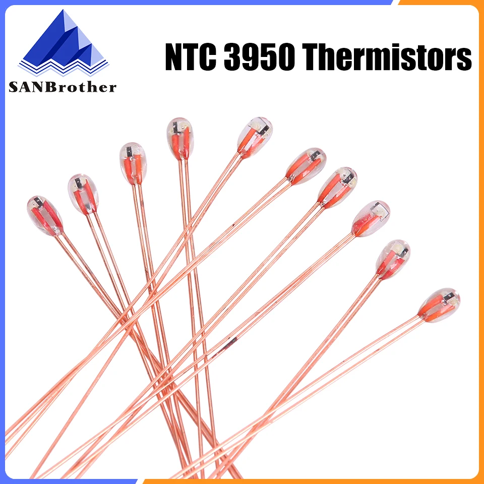 10Pcs100K ohm NTC 3950 Thermistors for 3D Printer Parts Reprap Mend Temperature Sensor Resistors 3D Printer Accessories 
10Pcs100K ohm NTC 3950 Thermistors for 3D Printer Parts Reprap Mend Temperature Sensor Resistors 3D Printer Accessories
