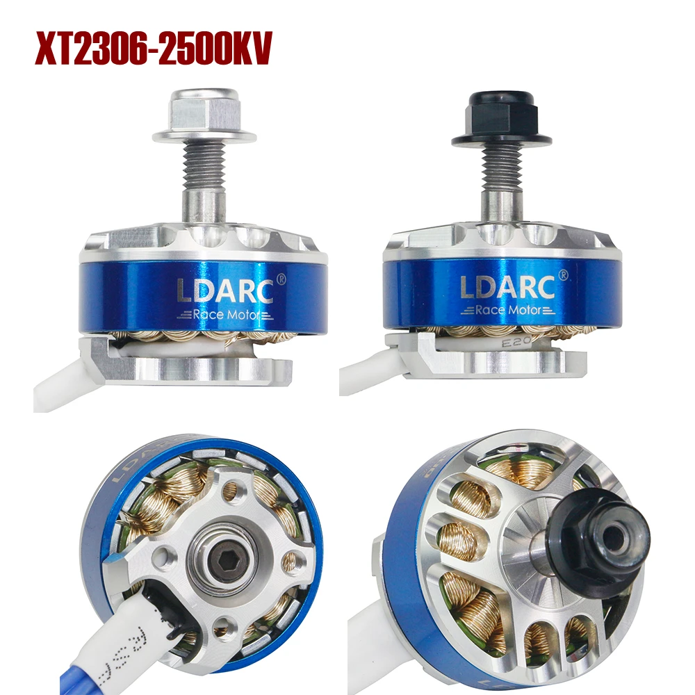 2 пары LDARC XT2306 1700KV 2500KV мотор CW CCW Посеребренная проволока легкая основа 7 дюймов 6