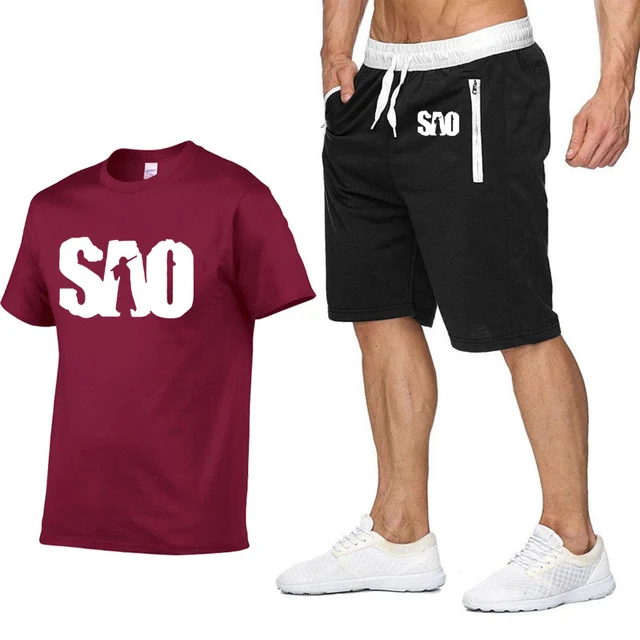 SAO Sword Art Online Hoodie T Shirts Men Summer Fashion Cotton Short Sleeve Harajuku HipHop Mans T Shirts shorts suit Sportswear 
SAO Sword Art Online Hoodie T Shirts Men Summer Fashion Cotton Short Sleeve Harajuku HipHop Mans T Shirts shorts suit Sportswear