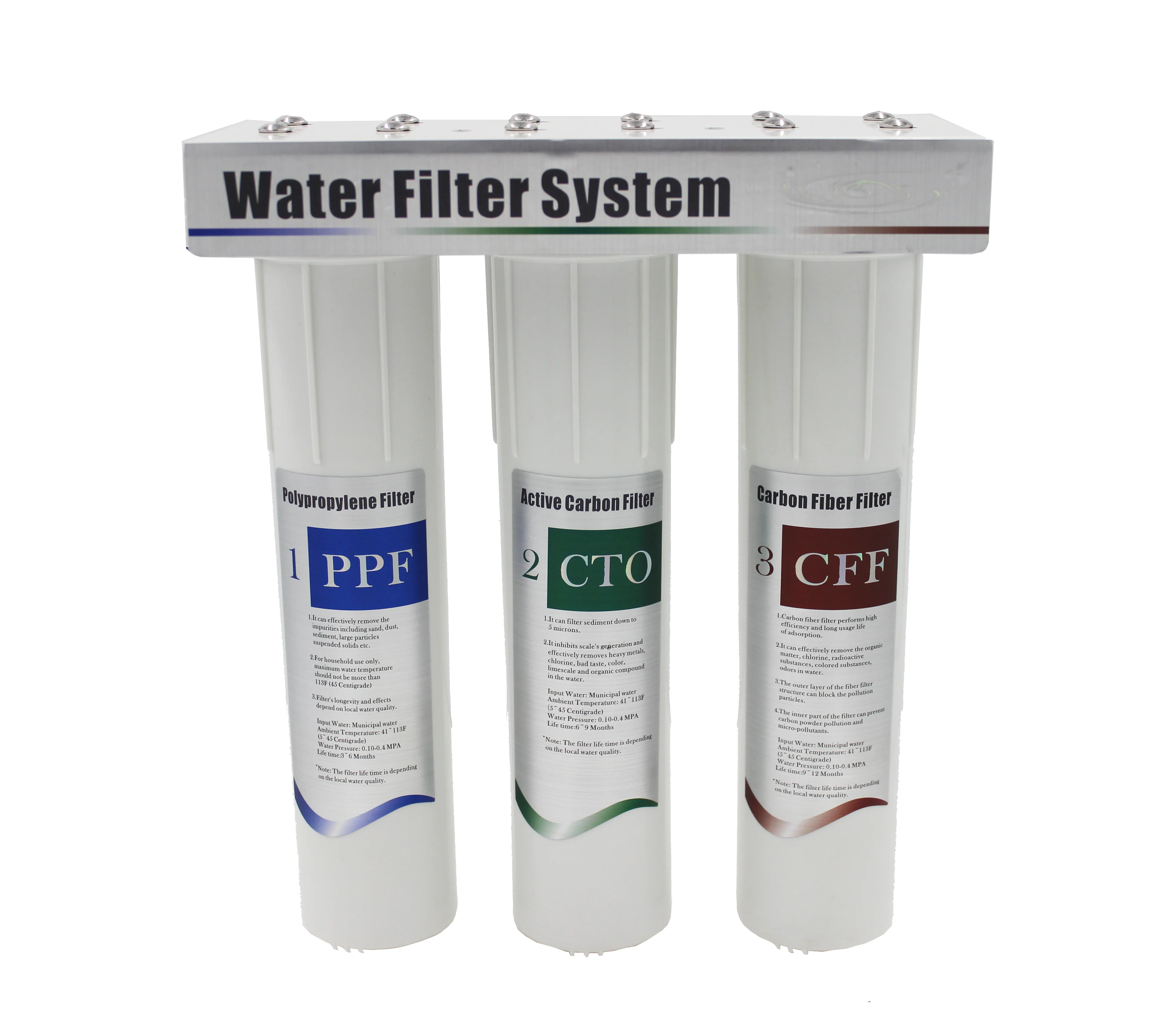 Сменный фильтр для воды с 3 картриджами система очистки дома или офиса Комплект