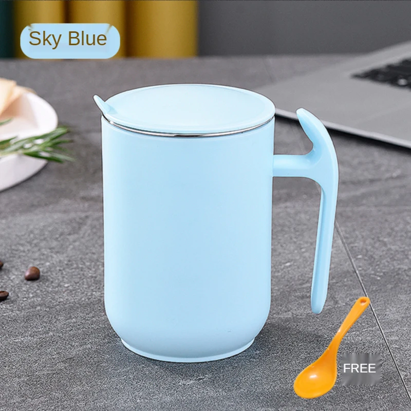 European Style Office Cup 450ml Double Wall Heat Resistance Water Mug 304 Stainless Steel Liner Watercup With Handle and Lid
European Style Office Cup 450ml Double Wall Heat Resistance Water Mug 304 Stainless Steel Liner Watercup With Handle and Lid