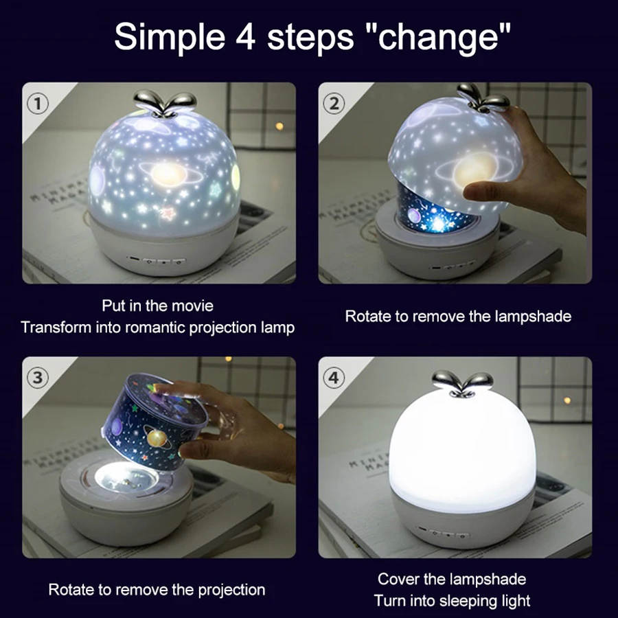Romantic Starry Sky Music Night Light Rotating Projector Lamp Kids Room USB Projection Lighting
Romantic Starry Sky Music Night Light Rotating Projector Lamp Kids Room USB Projection Lighting