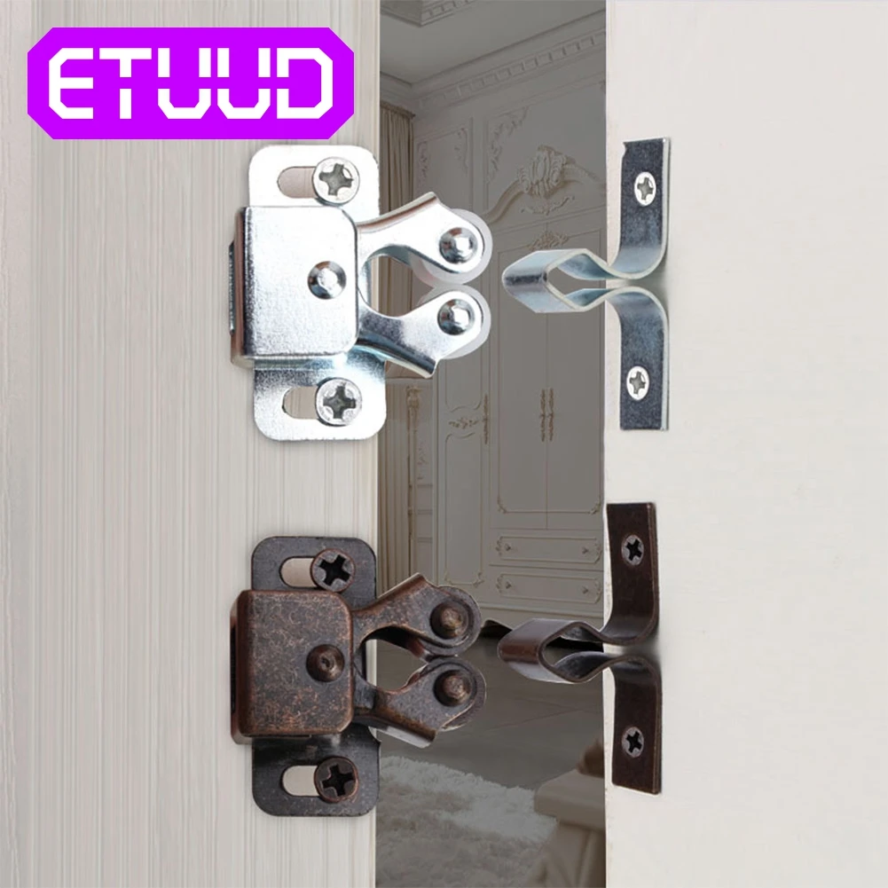 ETUUD 1PCS Door Lock Metal Hook Double Roller Catch With Prong and Ball For Cabinet Door Latch Closer Silver Bronze Door Latch
ETUUD 1PCS Door Lock Metal Hook Double Roller Catch With Prong and Ball For Cabinet Door Latch Closer Silver Bronze Door Latch