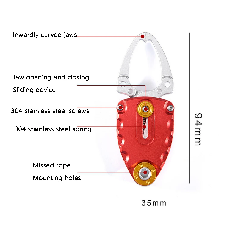 Aluminium Alloy Mini Fish Lip Grip Gripper Fishing Grabber Grips Control Pliers Hook Remover Lure Fishing Tackle
Aluminium Alloy Mini Fish Lip Grip Gripper Fishing Grabber Grips Control Pliers Hook Remover Lure Fishing Tackle