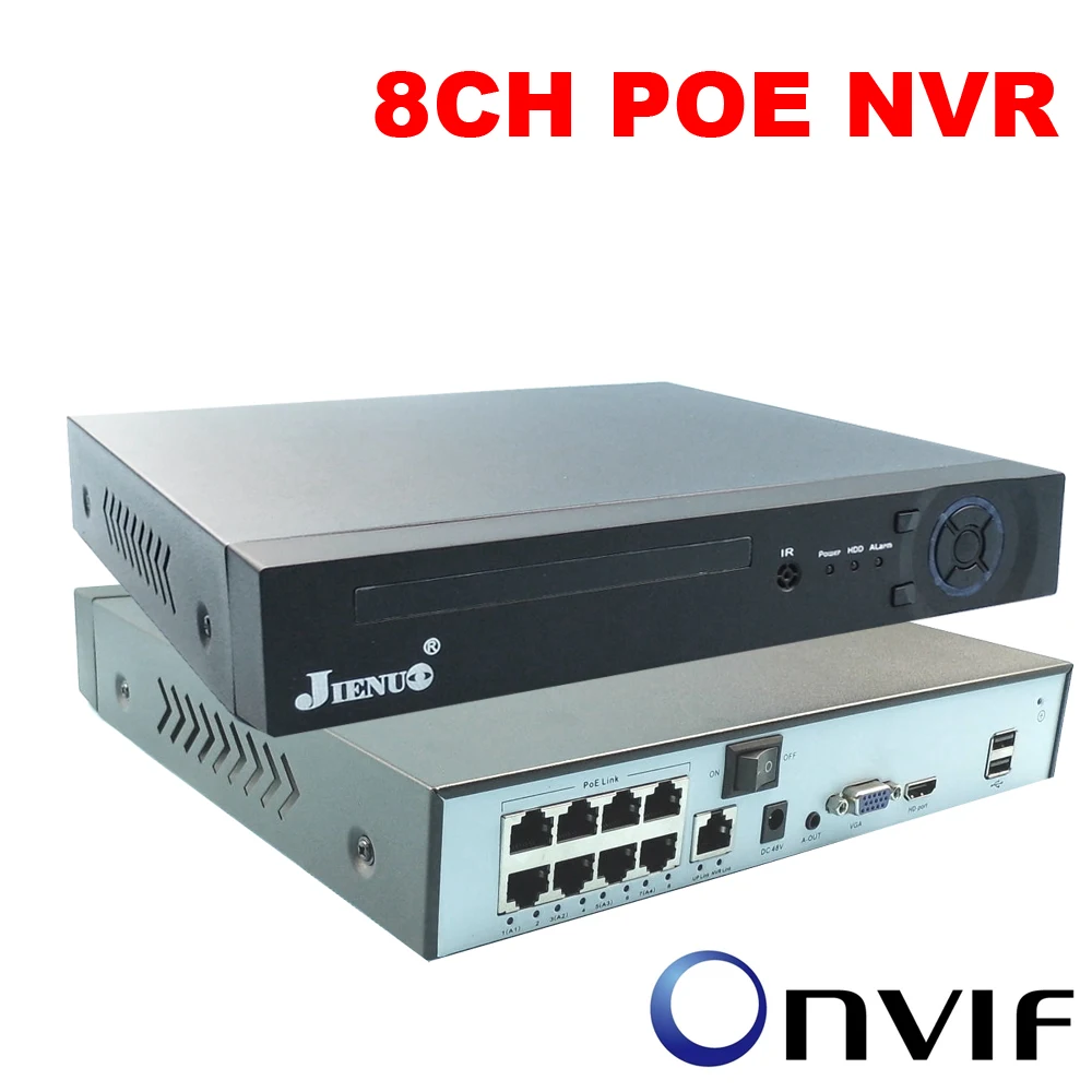 HD 8CH 48V POE NVR CCTV система видеонаблюдения сетевой видеорегистратор для 720P 1080P 3MP 4MP 5MP