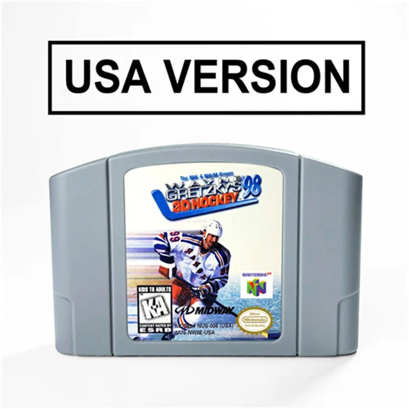 Wayne Gretzky's 3D Hockey or Wayne Gretzky's 3D Hockey '98 For 64 Bit Video Game Cartridge USA Version NTSC
Wayne Gretzky's 3D Hockey or Wayne Gretzky's 3D Hockey '98 For 64 Bit Video Game Cartridge USA Version NTSC