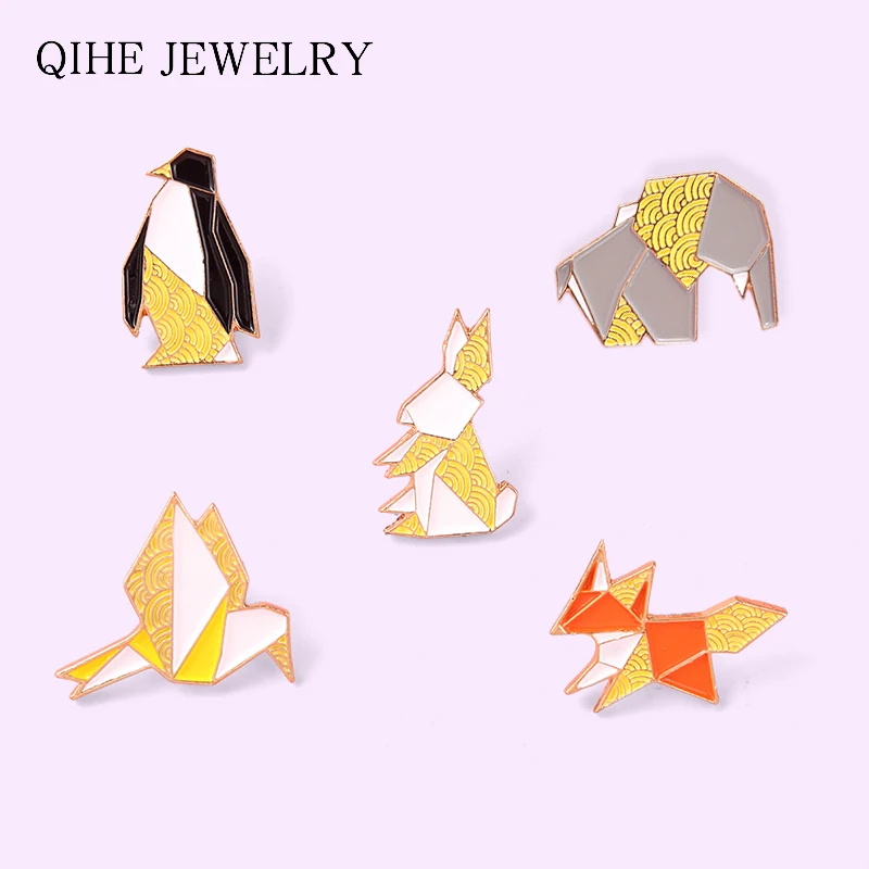 Origami Geometric Animals Metal Enamel Pins Ripple Creative Colorful Animal Brooches Clothes Cartoon Pins Fashion Jewelry Gifts
Origami Geometric Animals Metal Enamel Pins Ripple Creative Colorful Animal Brooches Clothes Cartoon Pins Fashion Jewelry Gifts