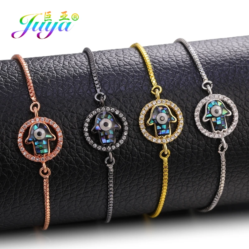 Juya Fashion Hamsa Fatima принадлежности для браслетов Gold // розовое золото регулируемые