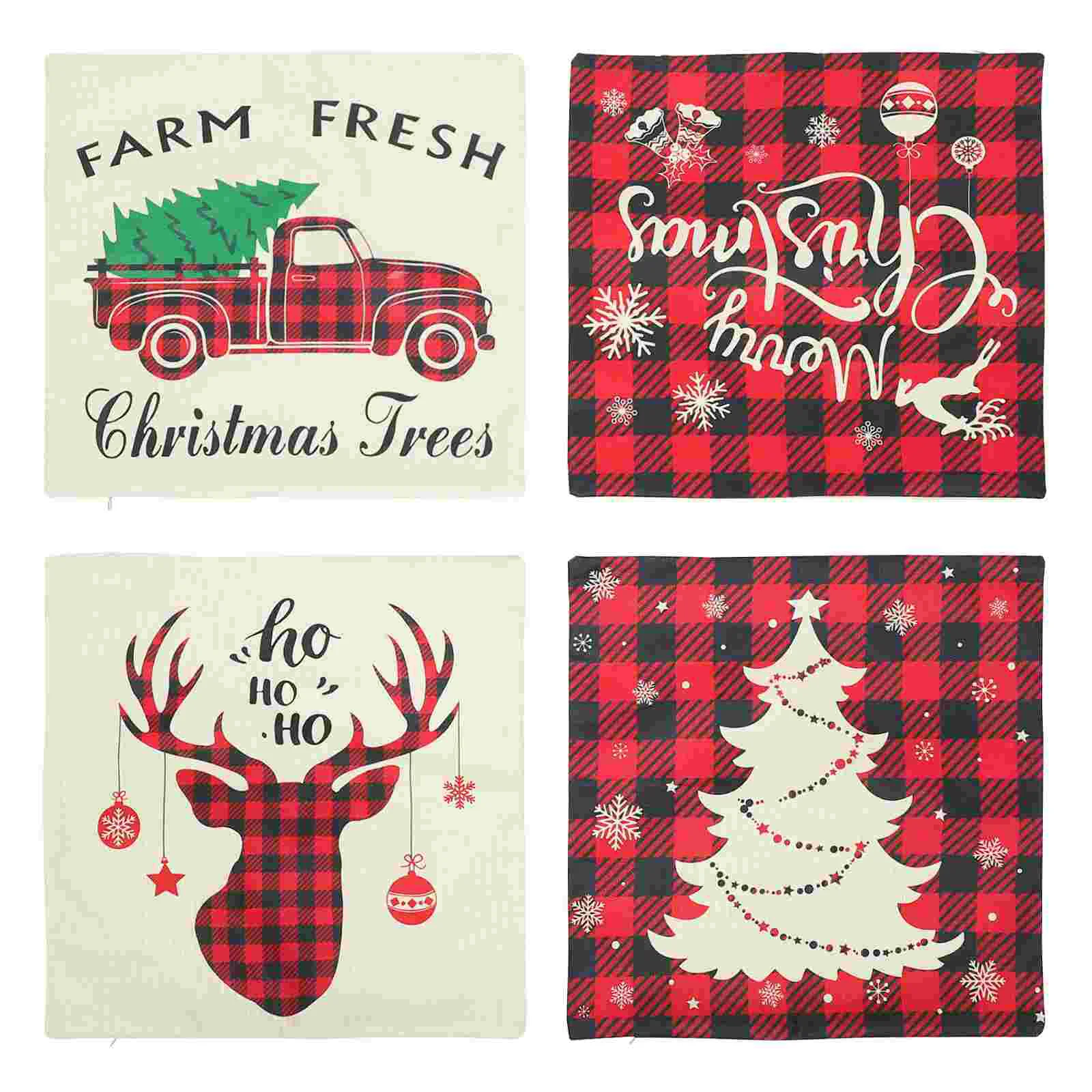4pcs Exquisite Christmas Pillow Cover Xmas Pillow Case Polyester Pillow Cover
4pcs Exquisite Christmas Pillow Cover Xmas Pillow Case Polyester Pillow Cover