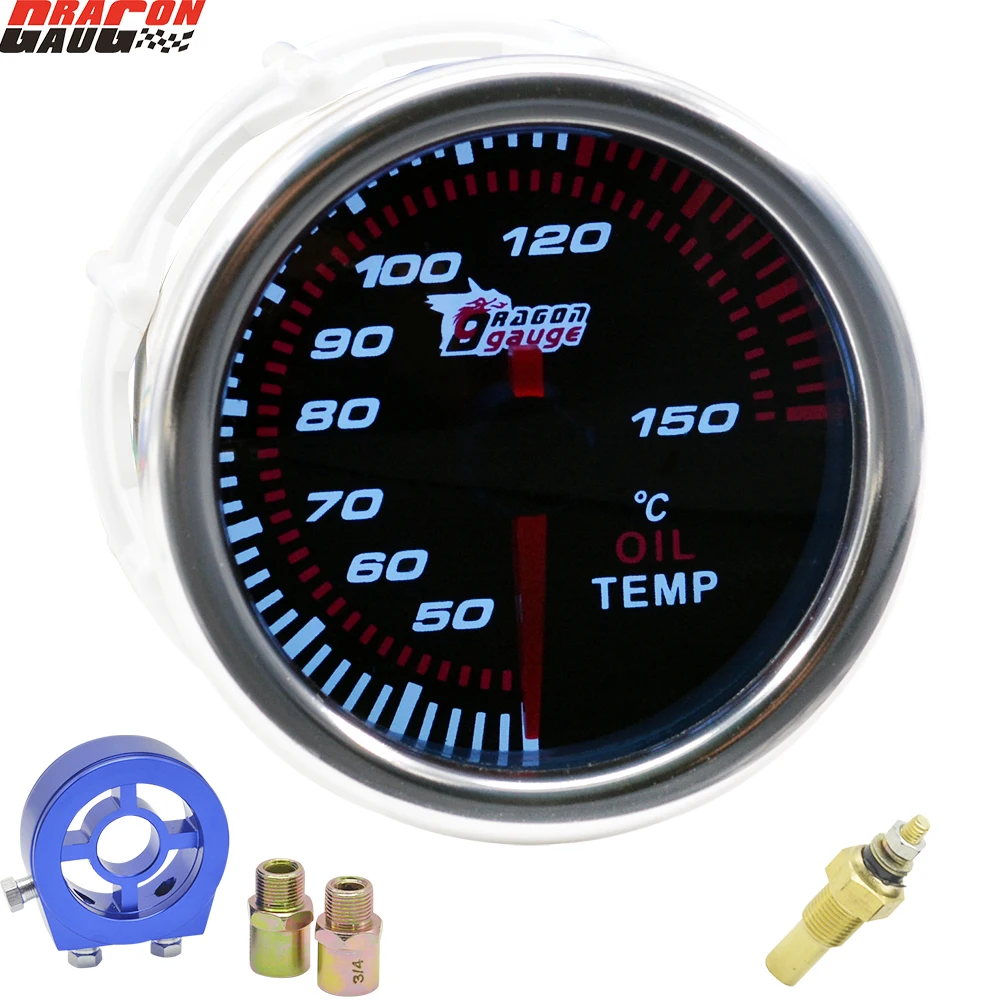 Dragon 52mm Auto Car Oil Temperature Temp Gauge 40-150 Celsius Meter White Light With Sensor Free shipping
Dragon 52mm Auto Car Oil Temperature Temp Gauge 40-150 Celsius Meter White Light With Sensor Free shipping