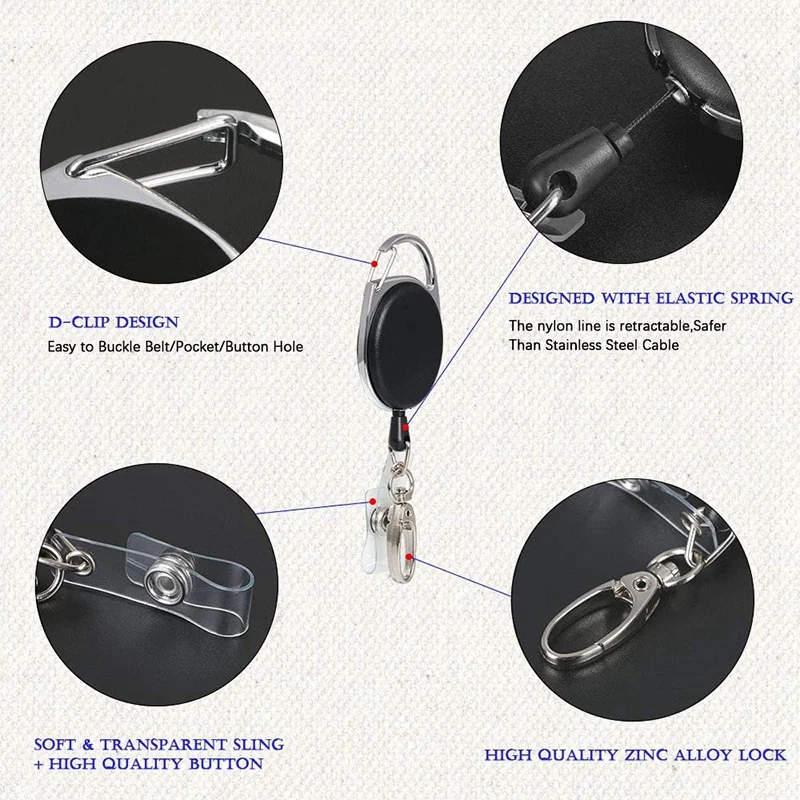Badge Reel,3 Pcs Reel Clips Retractable Badge Holder with Key Belt Reel for Key Ring ID Card Badge Holder
Badge Reel,3 Pcs Reel Clips Retractable Badge Holder with Key Belt Reel for Key Ring ID Card Badge Holder