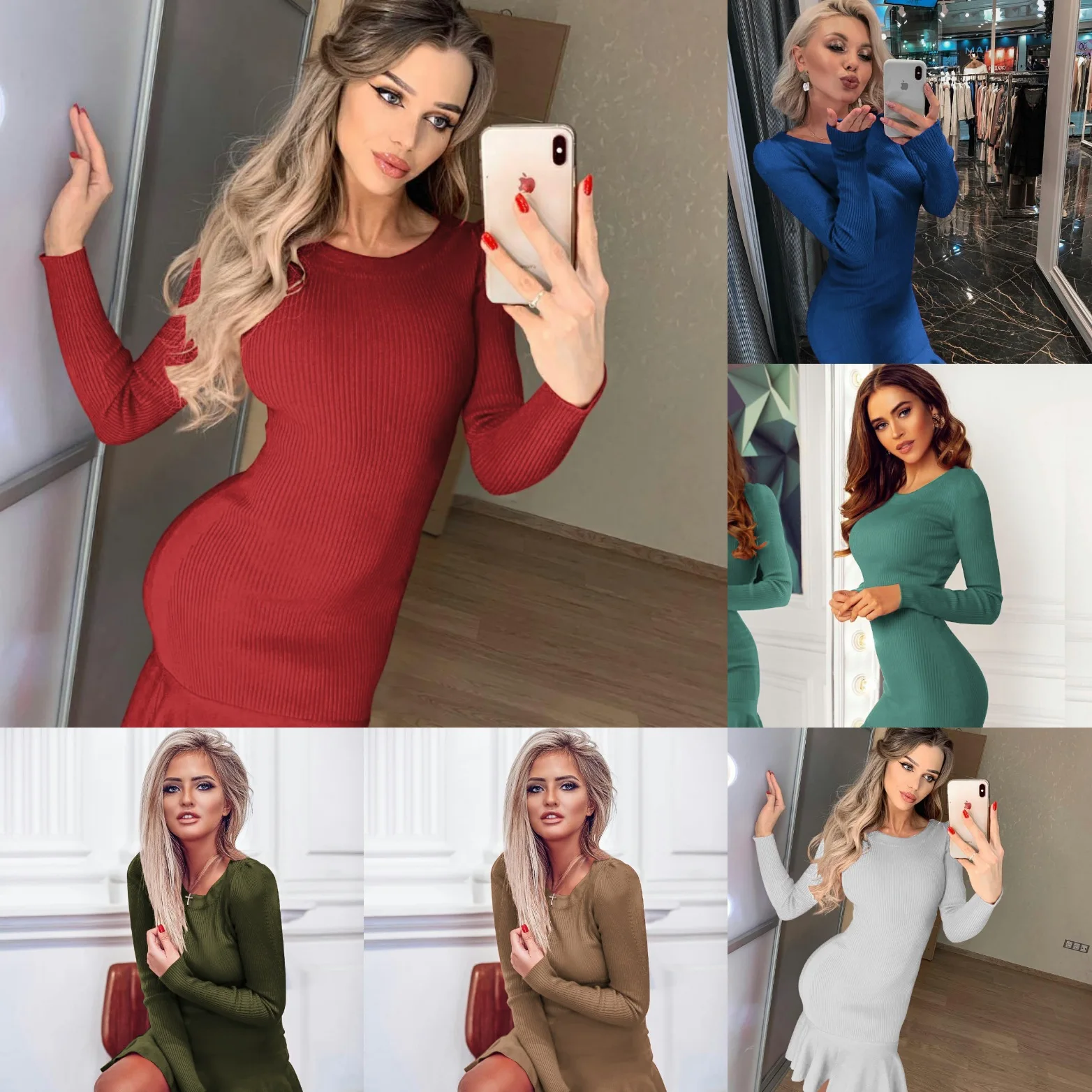 Платье женское осенне-зимнее, с оборками и длинным рукавом, 2338
Платье женское осенне-зимнее, с оборками и длинным рукавом, 2338