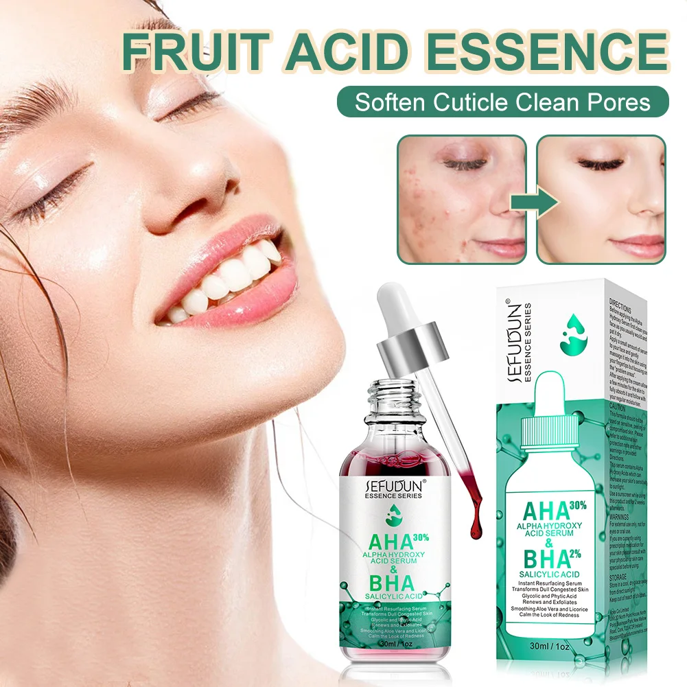 30ml Fruit Acid Essence Soften Cuticle Clean Pores Remove Blackheads Even Skin Tone Skin Care Face Acid Serum skin care
30ml Fruit Acid Essence Soften Cuticle Clean Pores Remove Blackheads Even Skin Tone Skin Care Face Acid Serum skin care