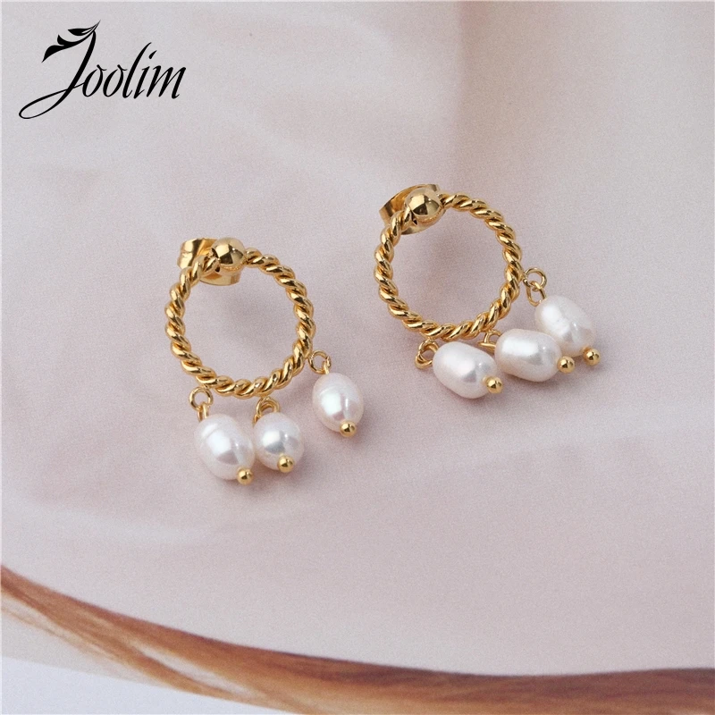 Waterproof & Tarnish Free Minimalist NO Fade Bohemian Eurasian Baroque Twist Three Pearls Earrings Stainless Steel Jewelry
Waterproof & Tarnish Free Minimalist NO Fade Bohemian Eurasian Baroque Twist Three Pearls Earrings Stainless Steel Jewelry