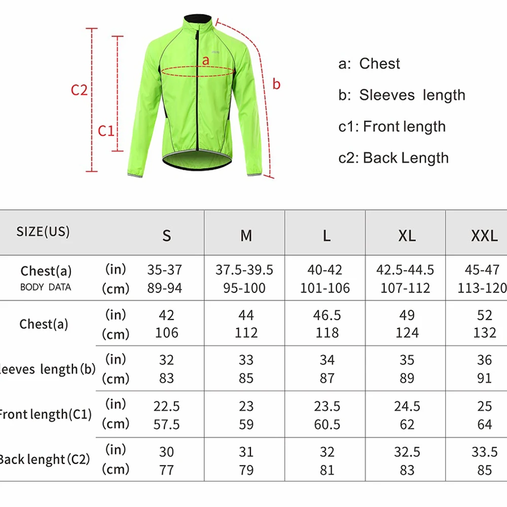 Men Women Cycling Jacket Windbreaker Long Sleeves Coat Waterproof Quick Dry Raincoat Bicycle Jersey Reflective Green Lightweight
Men Women Cycling Jacket Windbreaker Long Sleeves Coat Waterproof Quick Dry Raincoat Bicycle Jersey Reflective Green Lightweight