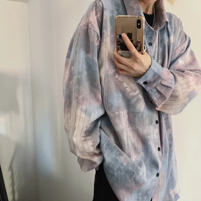 HARAJPOO Women Blouse Autumn Spring Korea Ins Harajuku Street Hip-hop Tie-dye Loose Long-sleeved Shirt Thin Couples Top Tide
HARAJPOO Women Blouse Autumn Spring Korea Ins Harajuku Street Hip-hop Tie-dye Loose Long-sleeved Shirt Thin Couples Top Tide