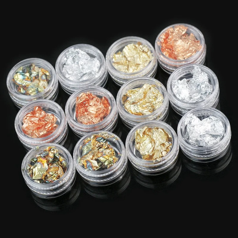 12 Box Gold Silver Copper Rainbow Foil Paillette Chip Nail & 4x 2.0G Powder Nail Art Gorgeous Chameleon Mirror Powder
12 Box Gold Silver Copper Rainbow Foil Paillette Chip Nail & 4x 2.0G Powder Nail Art Gorgeous Chameleon Mirror Powder