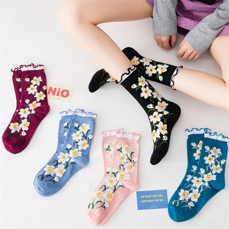 Spring And Summer New Fashion Women's Socks Korea Style Funny Flower Patterned Socks Ins Style Kawaii Harajuku Ruffle Socks
Spring And Summer New Fashion Women's Socks Korea Style Funny Flower Patterned Socks Ins Style Kawaii Harajuku Ruffle Socks