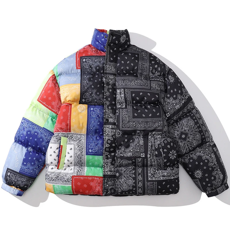 Mens Patchwork Paisley Flowers Print Thick Parkas Winter Male Oversize Couple Jacket Unisex Cotton Color Block Parka Jackets Top
Mens Patchwork Paisley Flowers Print Thick Parkas Winter Male Oversize Couple Jacket Unisex Cotton Color Block Parka Jackets Top