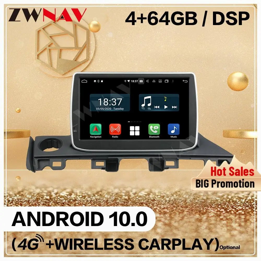 Мультимедийный проигрыватель Carplay, 128G, 2 Din, для Mazda 6 2017 2018, Android 10, радио, GPS, навигатор, автомобильное стерео
Мультимедийный проигрыватель Carplay, 128G, 2 Din, для Mazda 6 2017 2018, Android 10, радио, GPS, навигатор, автомобильное стерео