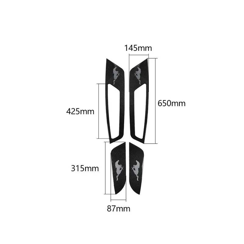 Carbon Fiber Car Accessories Interior Inner Door Panel Modification Decoration Trim Stickers For Ford Mustang 2009-2013 | Автомобили и