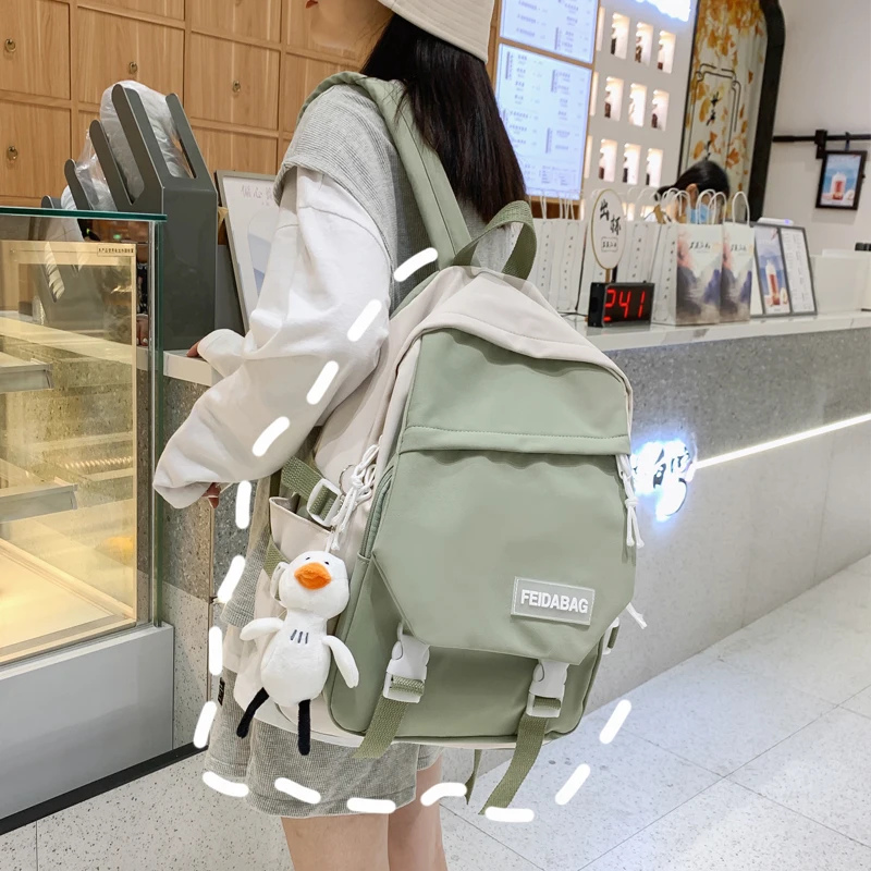 Female Cute School Bag Korean Harajuku Ins Women's Backpack Large Capacity Girls Junior High School Student Backpacks Woman 2020
Female Cute School Bag Korean Harajuku Ins Women's Backpack Large Capacity Girls Junior High School Student Backpacks Woman 2020