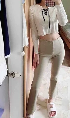 ZHISILAO Elastic Flare Skinny Pants Women tight High Waist Trouser Mujer Khaki Bodycon Slim Suit Pants Streetwear 2021
ZHISILAO Elastic Flare Skinny Pants Women tight High Waist Trouser Mujer Khaki Bodycon Slim Suit Pants Streetwear 2021