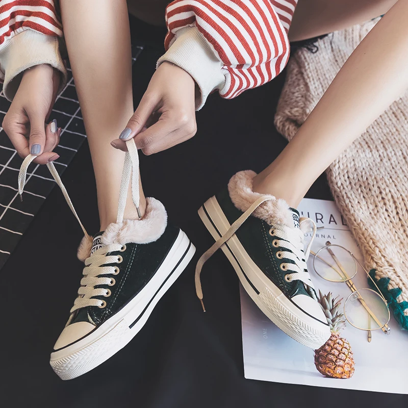 2020 Winter Fashion Women Canvas Shoes Trend Shoes New Comfortable Fur Warm High Quality Thick Bottom Vulcanized Women Sneakers
2020 Winter Fashion Women Canvas Shoes Trend Shoes New Comfortable Fur Warm High Quality Thick Bottom Vulcanized Women Sneakers