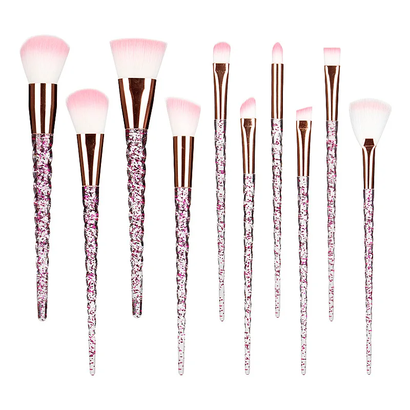 New 10 Scallion Powder Spiral Handle Makeup Brush Set, Blush Eye Shadow Brush Beauty Tool
New 10 Scallion Powder Spiral Handle Makeup Brush Set, Blush Eye Shadow Brush Beauty Tool