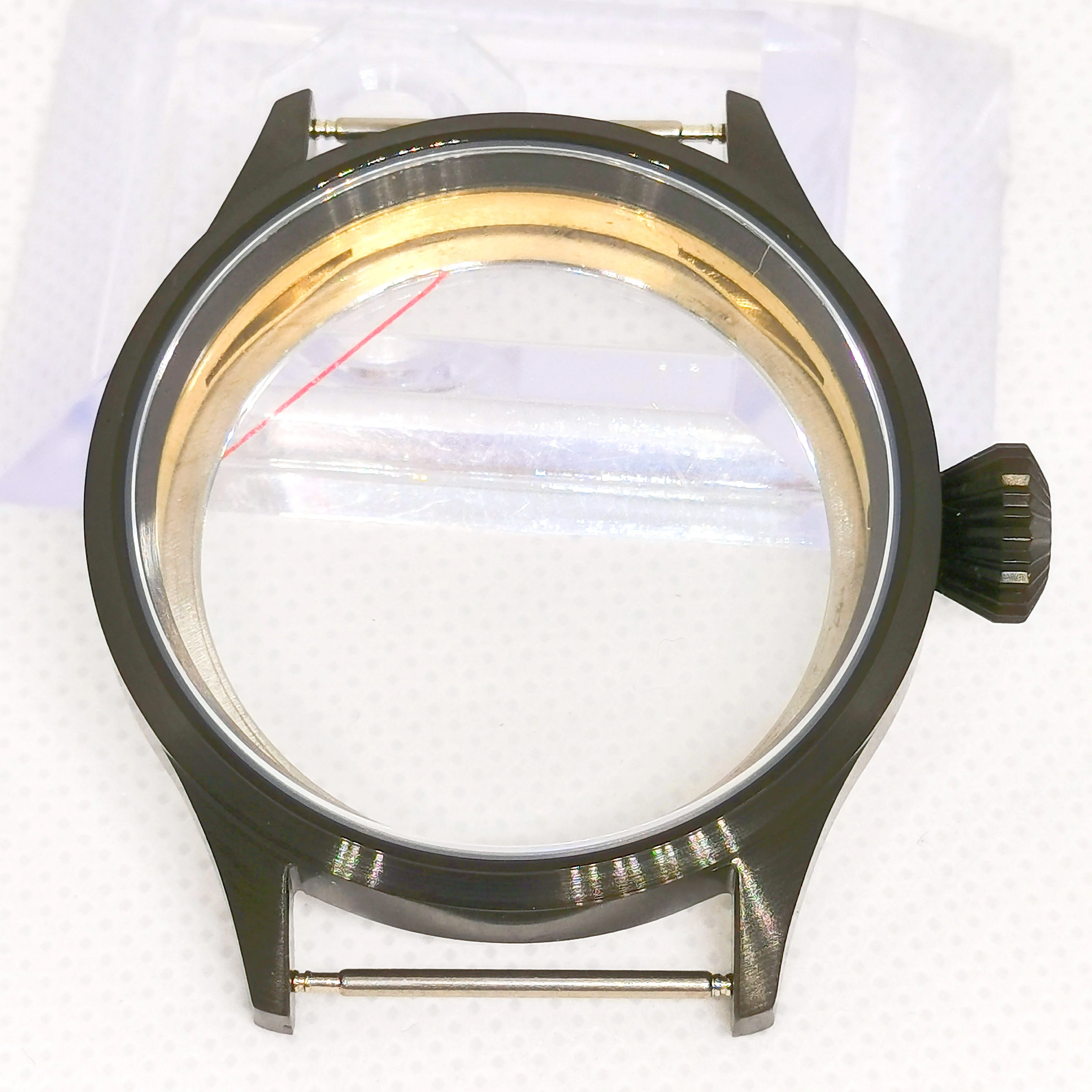 44MM Watch Cases 316 Stainless Steel Sapphire Glass Fit St36 Eta6498/6497 Manual Winding Movement
44MM Watch Cases 316 Stainless Steel Sapphire Glass Fit St36 Eta6498/6497 Manual Winding Movement