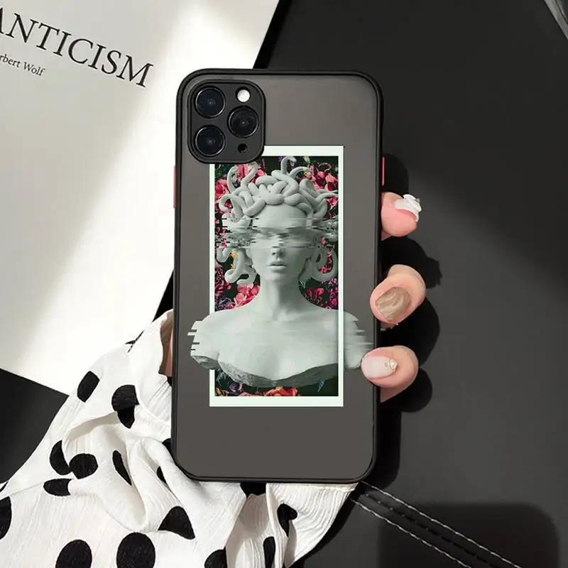 Fashion Art Medusa David Phone Case Matte Transparent for iPhone 7 8 11 12 s mini pro X XS XR MAX Plus mobile bags 
Fashion Art Medusa David Phone Case Matte Transparent for iPhone 7 8 11 12 s mini pro X XS XR MAX Plus mobile bags