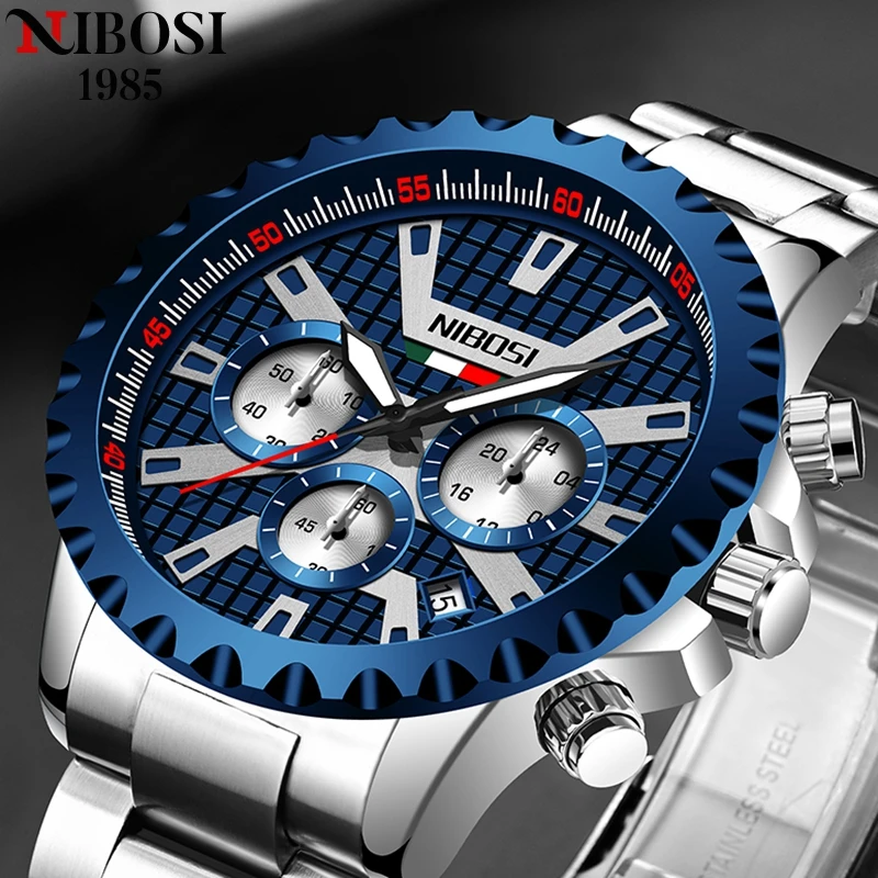 NIBOSI GIFT Top Brand Luxury Fashion Mens Watches Stainless Steel Chronograph Quartz Watch Men Sport Clock Relogio Masculino
NIBOSI GIFT Top Brand Luxury Fashion Mens Watches Stainless Steel Chronograph Quartz Watch Men Sport Clock Relogio Masculino