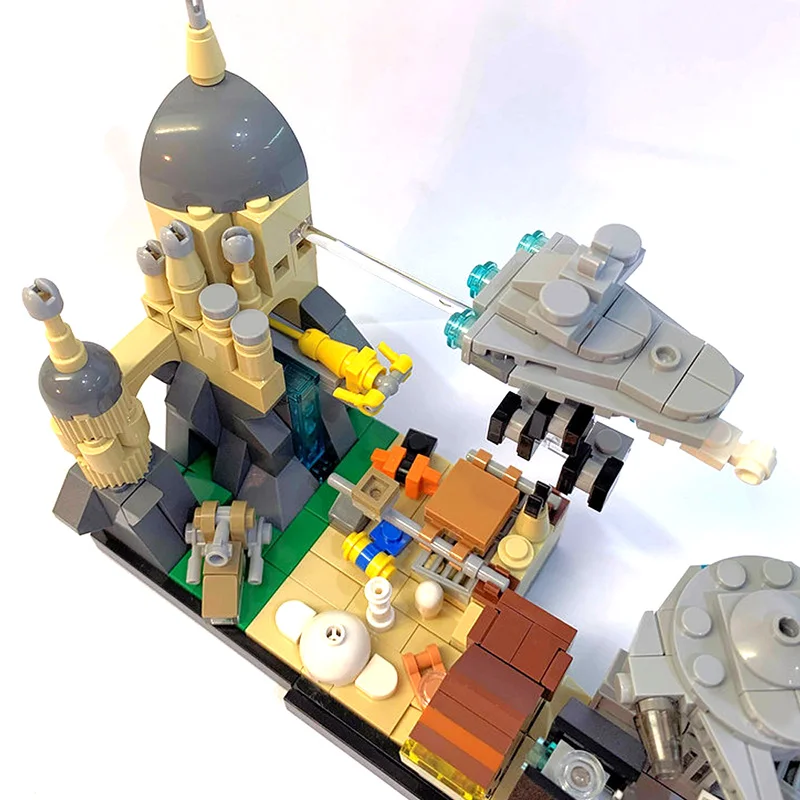 Конструктор BuildMoc Space Wars City Skyline Castle архитектура MOC корабль тысячелетия